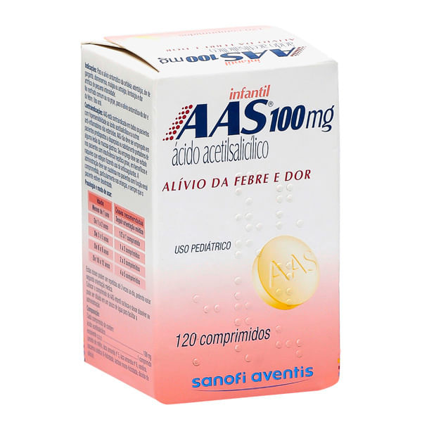 Aas Infantil 100Mg Frasco Com 120 Comprimidos