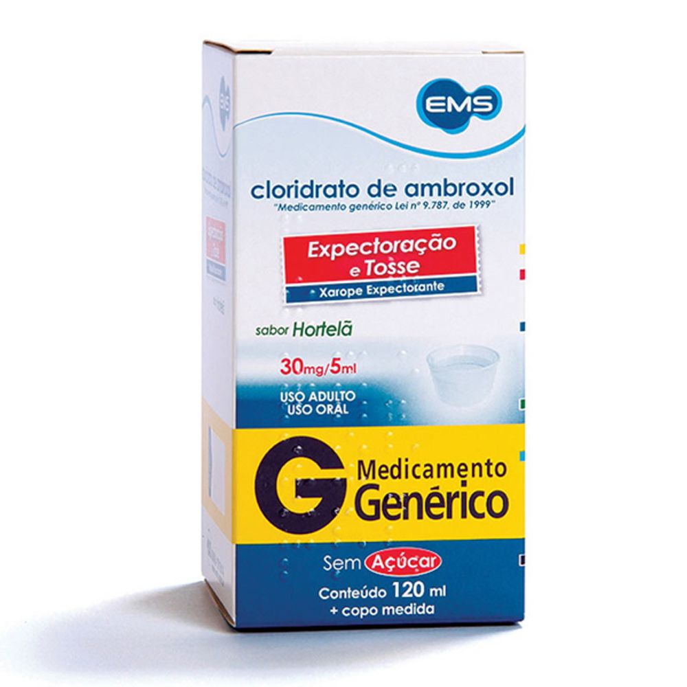 Cloridrato De Ambroxol - Ems 6Mg Xarope Sem Açúcar Frasco Com 120Ml ...