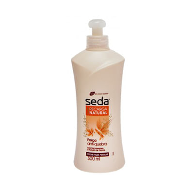 Creme De Pentear Seda Recarga Natural Força Anti-Quebra Com 300Ml