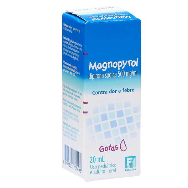 Magnopyrol 500Mg Solução Oral Frasco Gotejador Com 20Ml