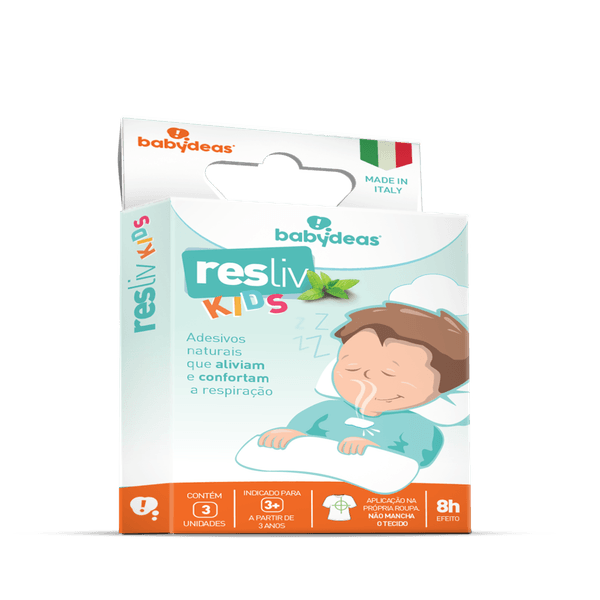 Adesivo Para Alívio E Conforto Nasal Resiliv Kids 8H Com 3 Unidades