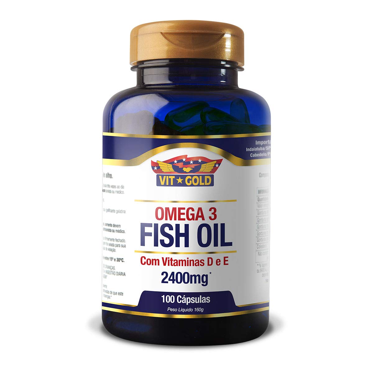 Ômega 3 2400mg Vitgold Fish Oil 100 Cápsulas