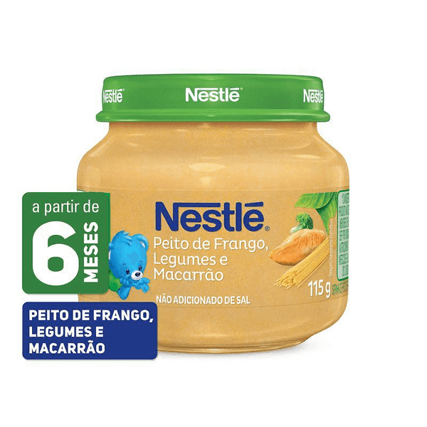 Papinha Nestle Baby Frango Legumes Macarrao Com 115 Gramas