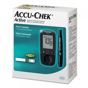 Accu-Chek-Active-Kit-Monitor-De-Glicemia-Com-1-Monitor---10-Tiras-Teste---1-Lancetador---10-Lancetas