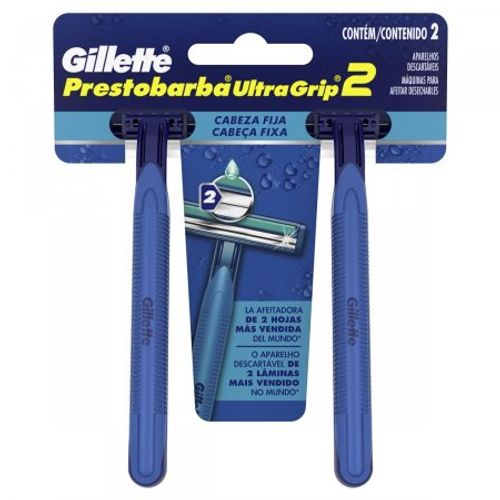 Aparelho De Barbear Gillette Prestobarba Ultragrip Pele Sensível Com 02 ...