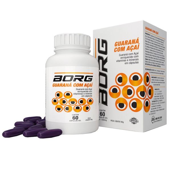 Borg Guaraná com Açai 60 Cápsulas