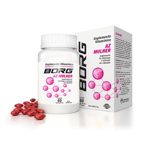 Borg Polivitamínico A a Z Mulher 60 Cápsulas