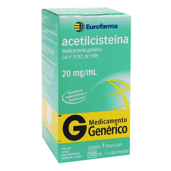 Acetilcisteína - Eurofarma 20Mg Xarope Frasco Com 150Ml