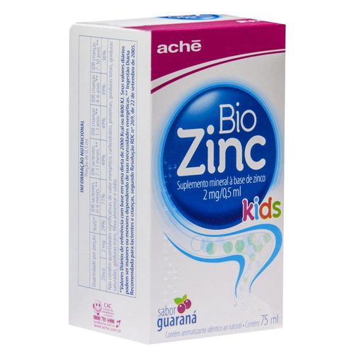 Biozinc Kids Frasco Com 75Ml - drogafuji