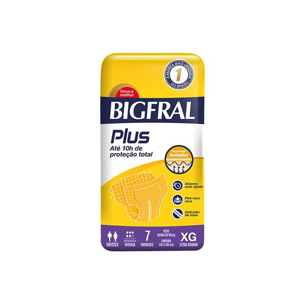 Fralda Geriátrica Bigfral Plus Tamanho XG
