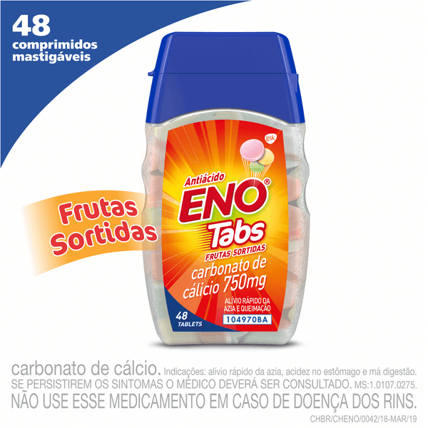 Eno Tabs Frasco Com 48 Pastilhas