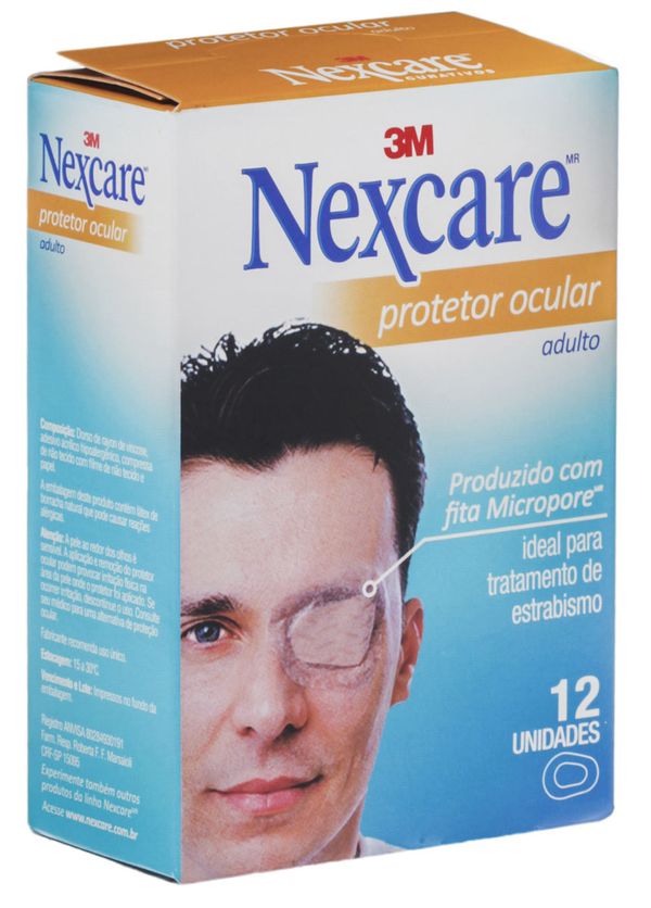 Protetor Ocular Nexcare Adulto Normal Com 12 Unidades