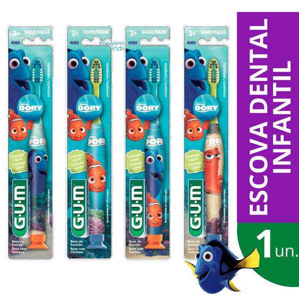 Escova Dental Gum Procurando Dory Macia +3 Anos