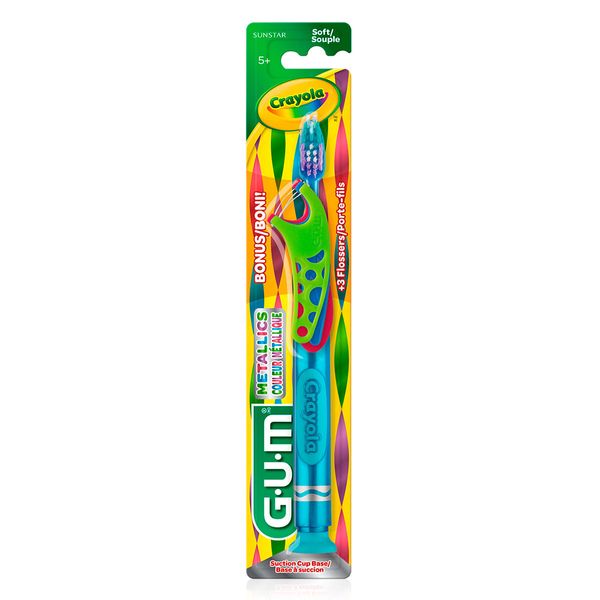 Escova Dental Gum Crayola Marker Macia 5 A 8 Anos