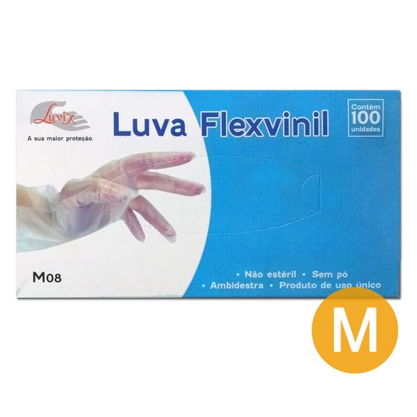 Super Luvas Flexvinil Luvix - 100 Unidades M