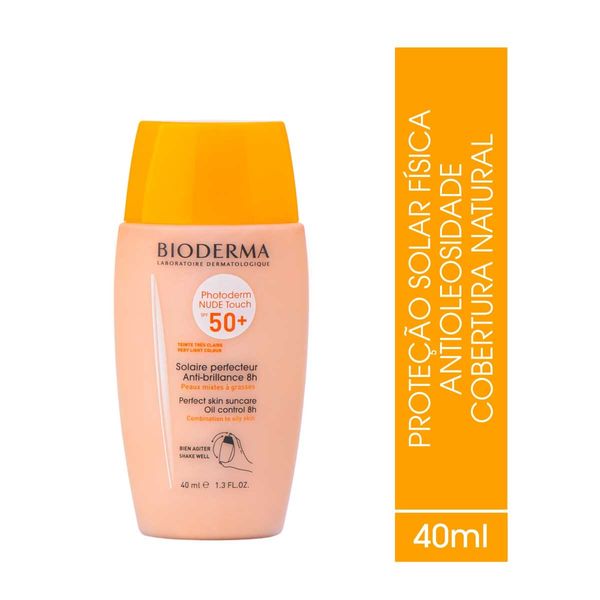 Protetor Solar Facial Photoderm Nude Touch Fps50+Cor Muito Claro 40ml