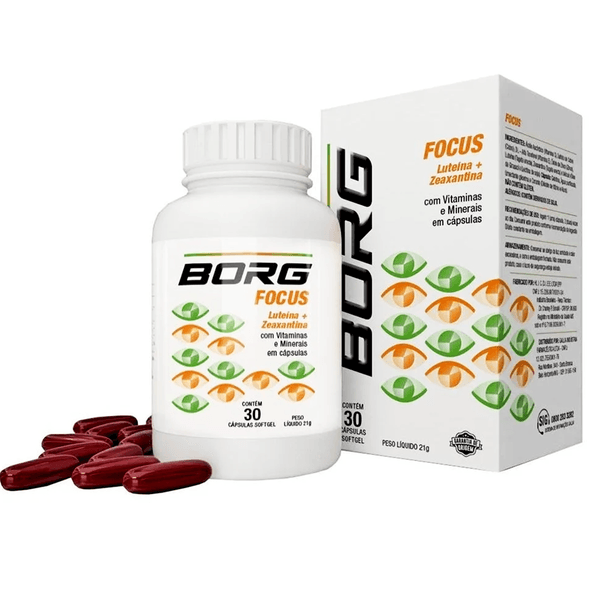 Borg Visão Focus Luteína + Zeaxantina 30 Cápsulas