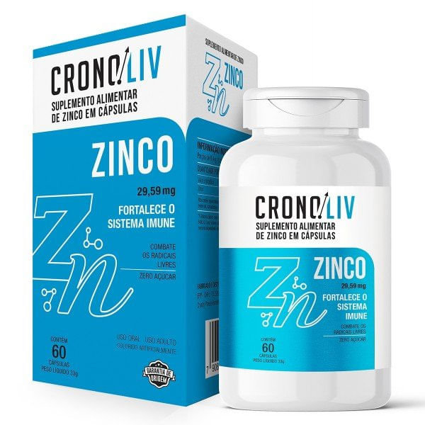 Cronoliv Zinco 29,59Mg 60 Cápsulas