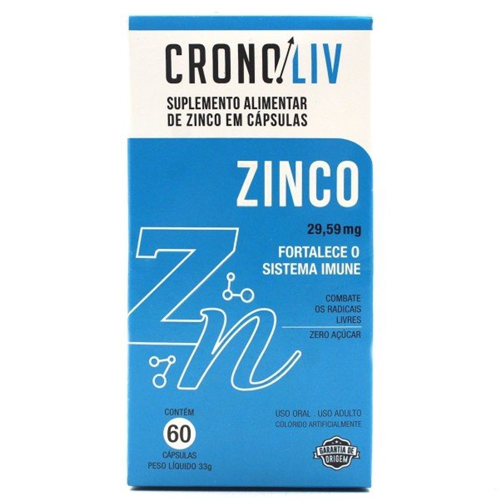 Cronoliv Zinco 29 59Mg 60 C psulas Drogafuji Drogafuji