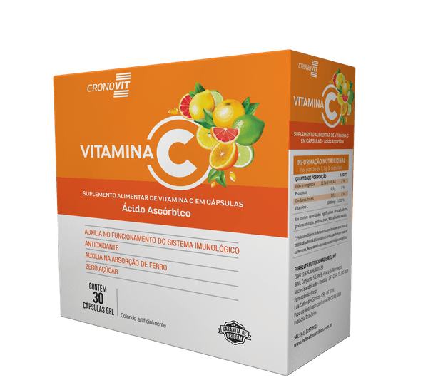 Cronovit Vitamina C Com 30 Cápsulas Gel