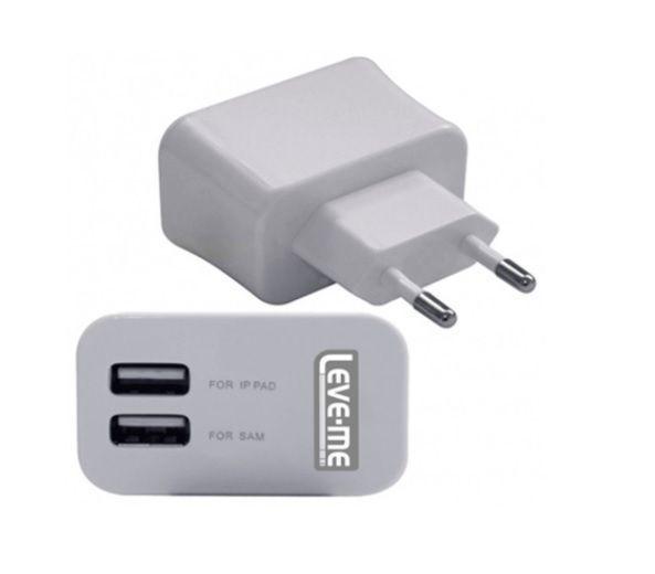 Carregador de Parede Leve-Me C/ 2 Entradas USB TO610