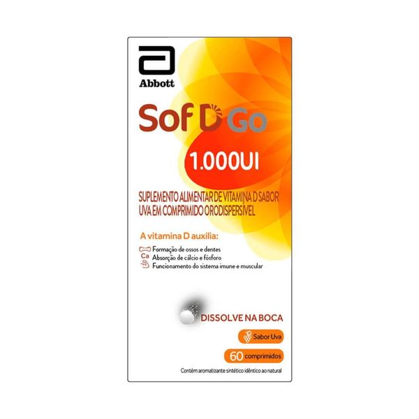 Sof D Go 1.000 UI (Vitamina D3) 60 Comprimidos