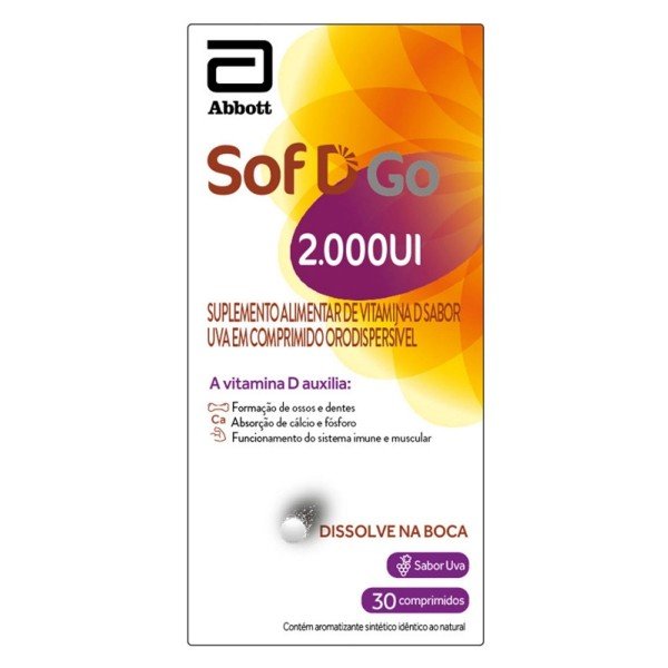 Sof D Go 2.000 UI (Vitamina D3) 30 Comprimidos