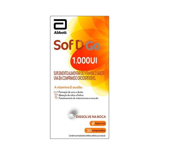 Sof D Go 1.000 UI (Vitamina D3) 30 Comprimidos