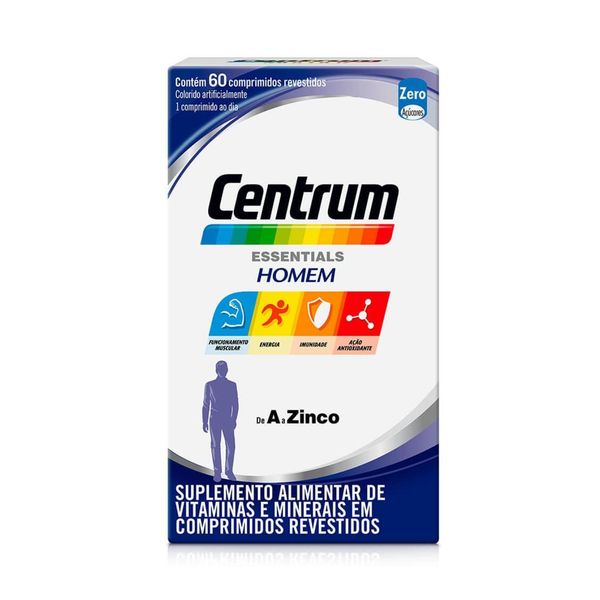 Multivitamínico Centrum Essentials Homem de A a Zinco com 60 comprimido