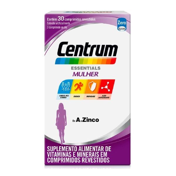 Multivitamínico Centrum Essentials Mulher de A a Zinco com 30 comprimido