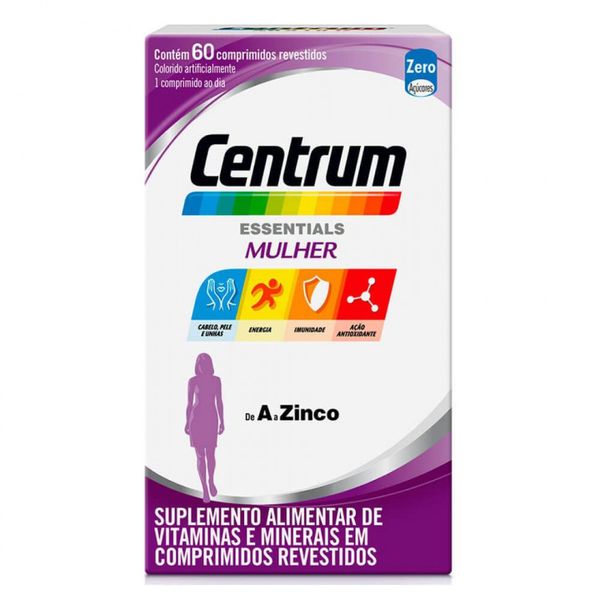 Multivitamínico Centrum Essentials Mulher de A a Zinco com 60 comprimido