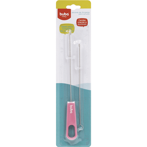 Buba 9735 Escova Limpeza De Canudo Rosa