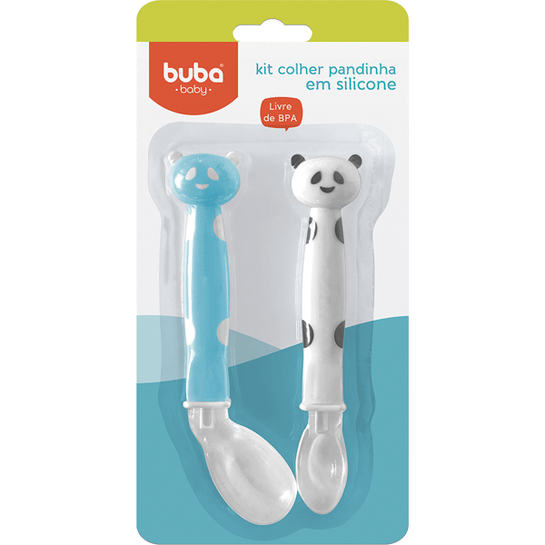 Buba Kit Colher Panda Silicone Az