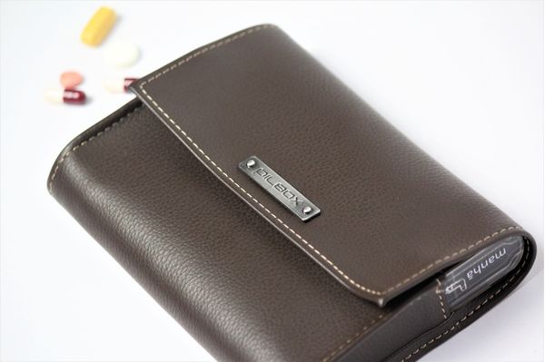 Pilbox Liberty Porta Comprimido Semanal Chocolate