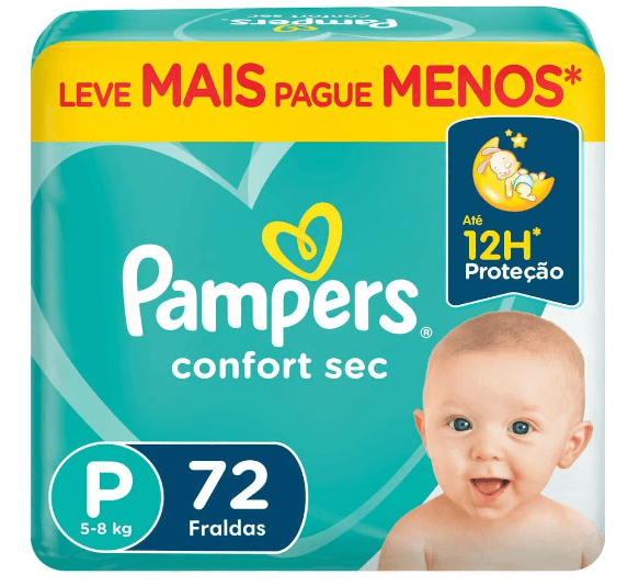 PAMPERS FR.CONFORT SEC BAG P C/72