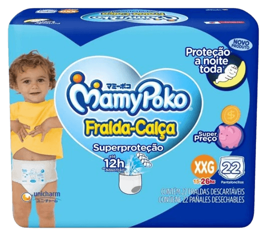 Fralda-Calça MamyPoko Superproteção Tamanho XXG 22 Unidades